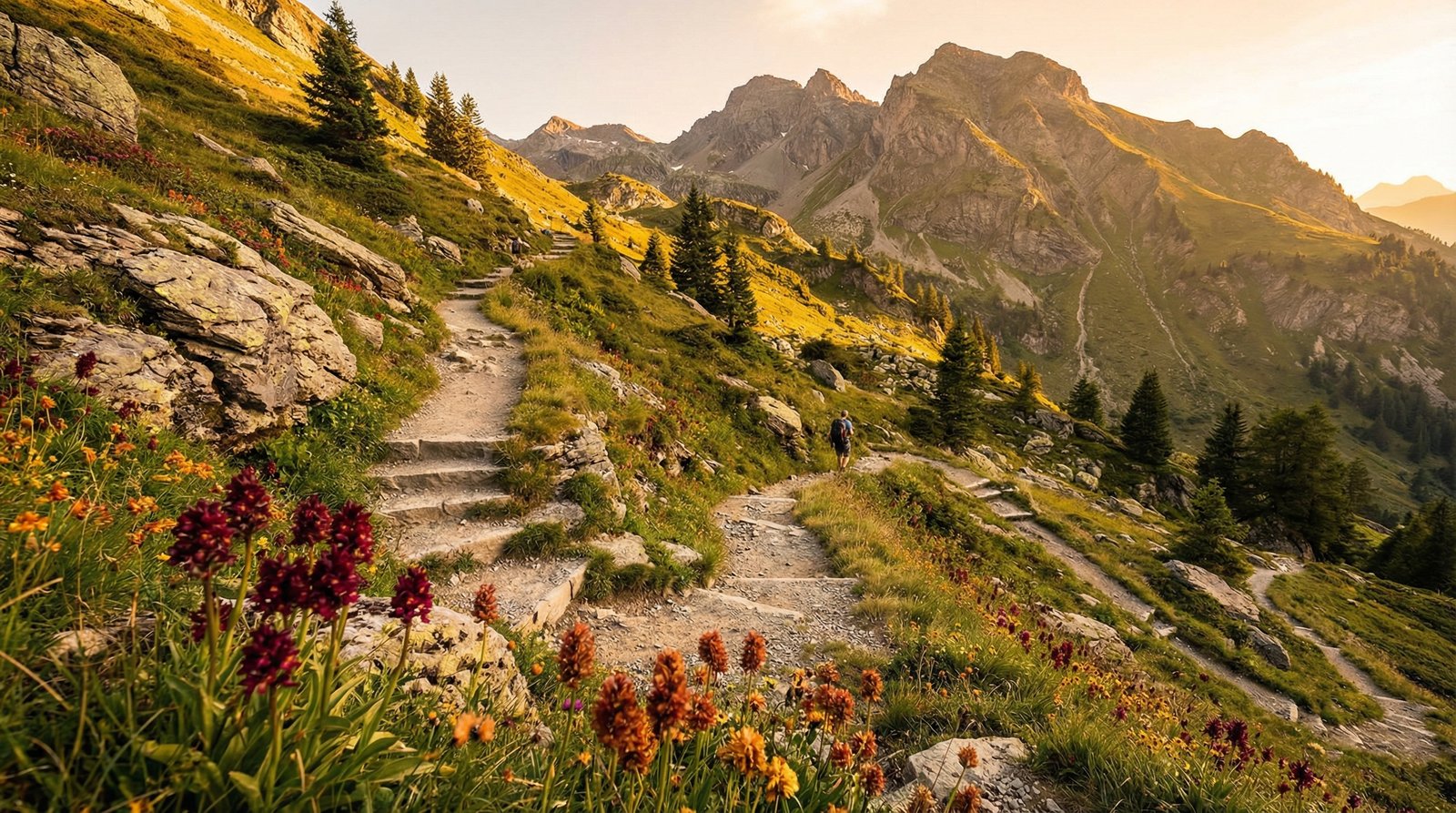 Bergpfad nach oben - Entwicklung und Wachstum