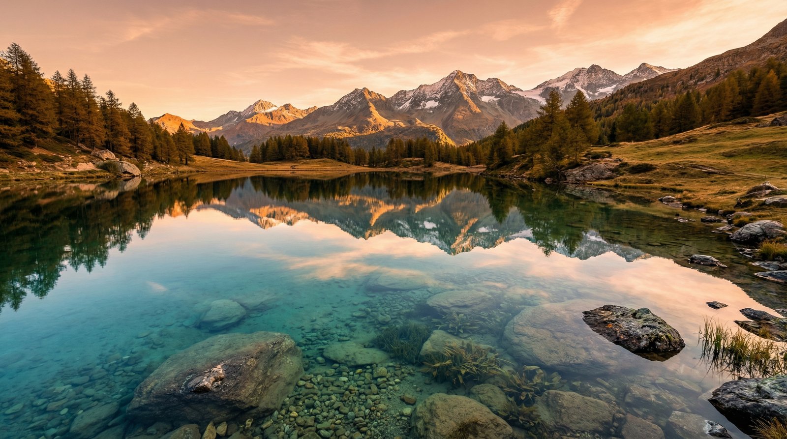 Klarer Bergsee - Tiefe und Reflexion